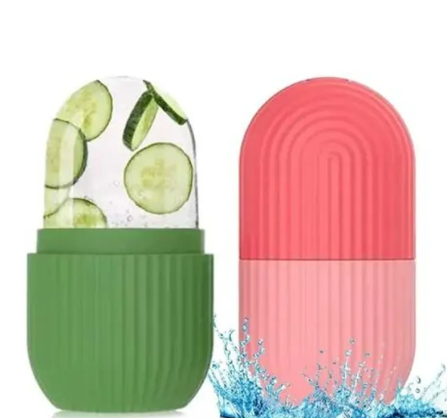 Facial ice tool shown disassembled