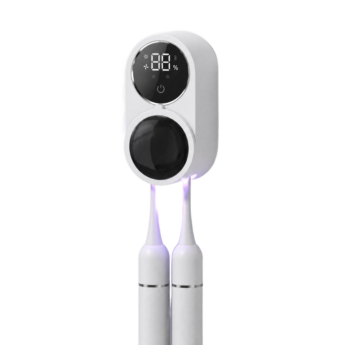 UV Toothbrush Sanitizer, Wall-Mounted Holder with UV-C Cycle